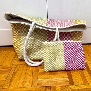 Roller Rabbit Leather Tote and Wallet